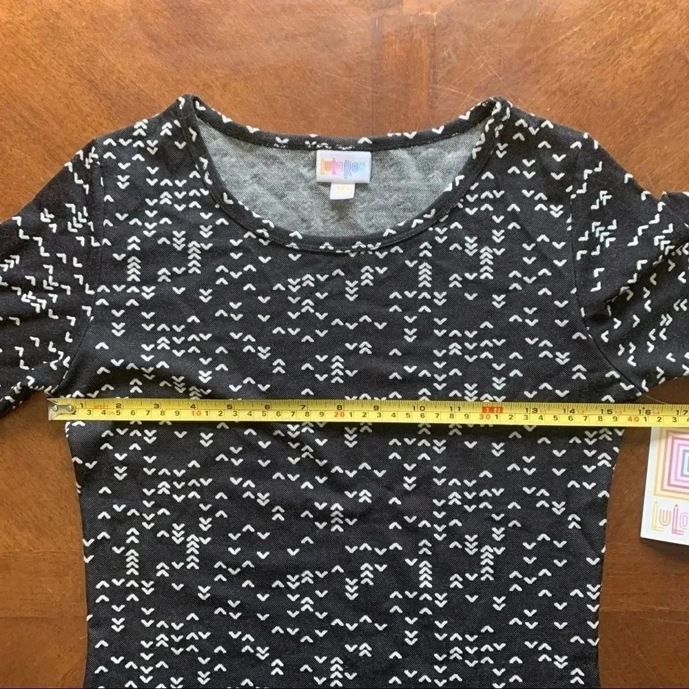 LuLaRoe XXS Julia Dress Black & White Pattern NWT - Picture 6 of 16